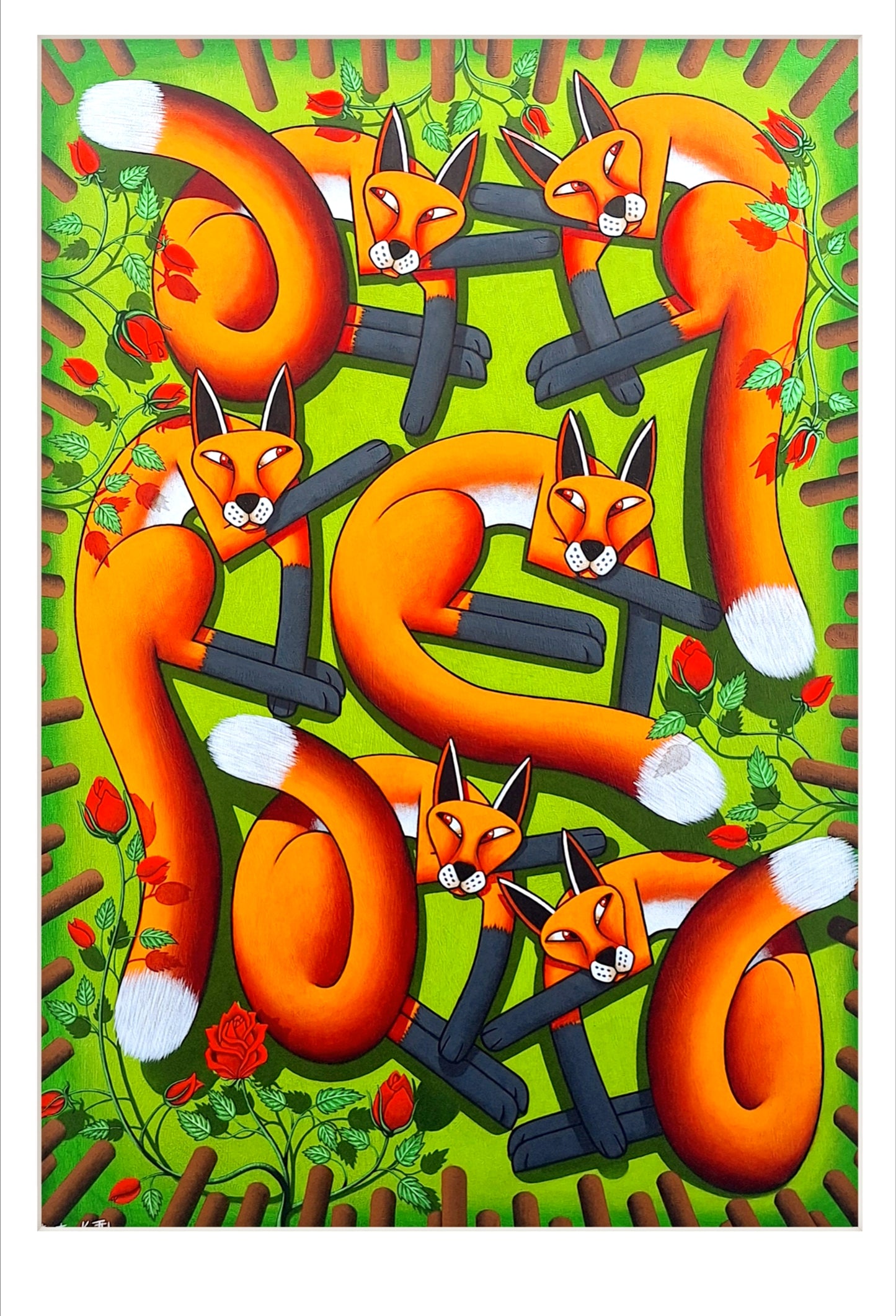 Fox Garden 68.5x48cm [LARGE SIZE}