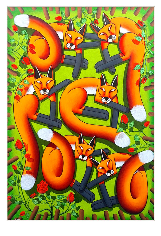 Fox Garden 68.5x48cm [LARGE SIZE}