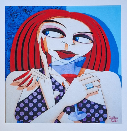 Strawberry Bellini. 28x28cm